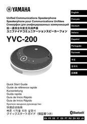 Yamaha YVC-200 Guide De Référence Rapide