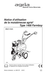 Agria 1400 Farmboy Notice D'utilisation