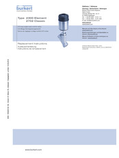 Burkert 2702 Manuel D'utilisation