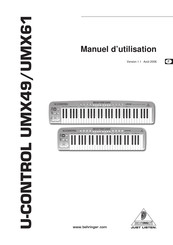 Behringer U-CONTROL UMX61 Manuel D'utilisation