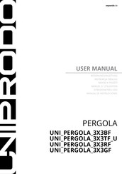 UNIPRODO UNI_PERGOLA_3X3GF Manuel D'utilisation