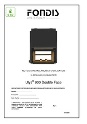 Fondis Ulys 900 Double Face Notice D'installation Et D'utilisation