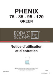 Bodart & Gonay PHENIX 75 GREEN Notice D'utilisation Et D'entretien