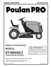 Poulan Pro XT195H42LT Manuel Du Propriétaire