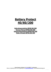 Victron energy Battery Protect BP60 Mode D'emploi
