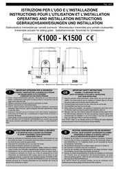 Rib K1000 Instructions Pour L'utilisation Et L'installation