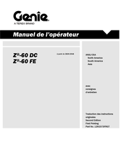 Terex Genie Z-60 DC Manuel De L'opérateur