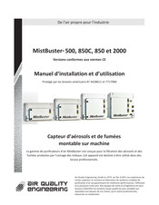 Air Quality Engineering MistBuster 850 Manuel D'installation Et D'utilisation