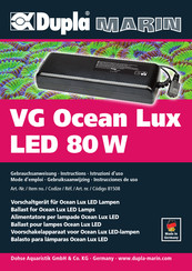 Dupla MARIN Ocean Lux LED 23 W Mode D'emploi