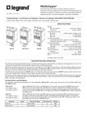 LEGRAND Wattstopper DW-100-347 Instructions D'installation
