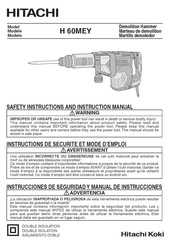 Hitachi H 60MEY Instructions De Sécurité Et Mode D'emploi