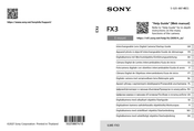 Sony FX3 Guide De Démarrage