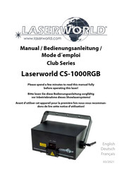 Laserworld Club CS-1000RGB MKII Mode D'emploi
