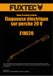 FUXTEC FX-E1HE20 Mode D'emploi Original