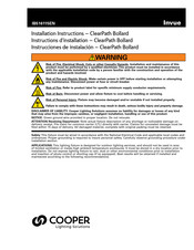 Cooper Lighting Solutions ClearPath Bollard Instructions D'installation