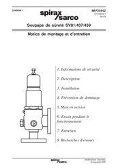 Spirax Sarco SV81/437 Notice De Montage Et D'entretien