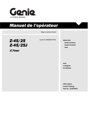 Genie Z-45/25 Manuel De L'opérateur