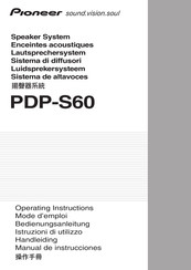 Pioneer PDP-S60 Mode D'emploi