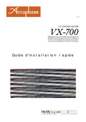 Accuphase VX-700 Guide D'installation Rapide