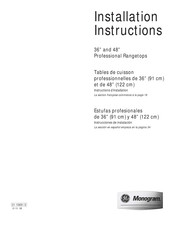 Monogram ZGU364LD Instructions D'installation