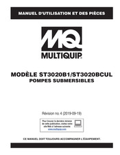 MULTIQUIP ST3020B1 Manuel D'utilisation