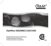 Oase OptiMax 1150 Notice D'emploi