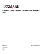 Lexmark S400 Guide De L'utilisateur