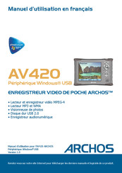 Archos AV420 Manuel D'utilisation