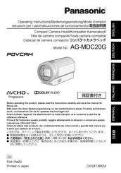 Panasonic AG-MDC20G Mode D'emploi