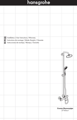 Hansgrohe Croma Showerpipe 27143 1 Série Instructions De Montage / Mode D'emploi / Garantie
