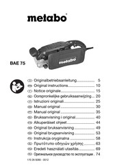 Metabo BAE 75 Notice Originale