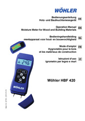 Wohler HBF 420 Mode D'emploi