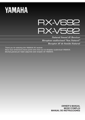 Yamaha RX-V592 Mode D'emploi