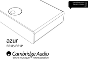 Cambridge Audio azur 551P Manuel De L'utilisateur