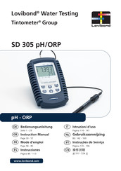 Lovibond Tintometer SD 305 pH/ORP Mode D'emploi