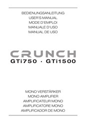 Crunch GTi750 Mode D'emploi