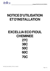 deville EXCELLIA ECO 27C Notice D'utilisation Et D'installation