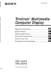 Sony Trinitron CPD-220AS Mode D'emploi