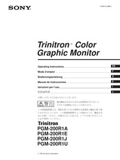 Sony Trinitron PGM-200R1E Mode D'emploi