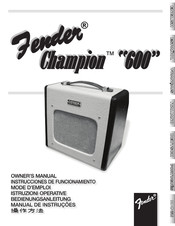 Fender Champion 600 Mode D'emploi