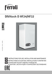 Ferroli DIVAtech D HF32 Instructions D'utilisation, D'installation Et D'entretien