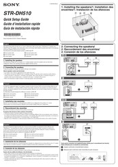 Sony STR-DH510 Guide D'installation Rapide