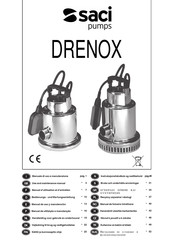 Saci pumps DRENOX 350/12 Manuel D'utilisation Et D'entretien