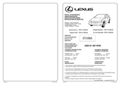 Lexus GXE10 AE VKX Série Instructions De Montage