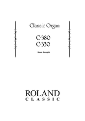 Roland classic C-380 Mode D'emploi