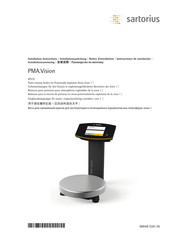 Sartorius PMA.Vision VIS1X Notice D'installation