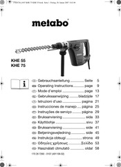 Metabo KHE 55 Mode D'emploi