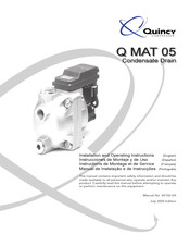 Quincy Compressor Q MAT 05 Instructions De Montage Et De Service