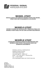 Federal Signal 27XST Consignes D'installation Et D'entretien