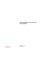 Oracle SPARC M7 Série Guide D'installation